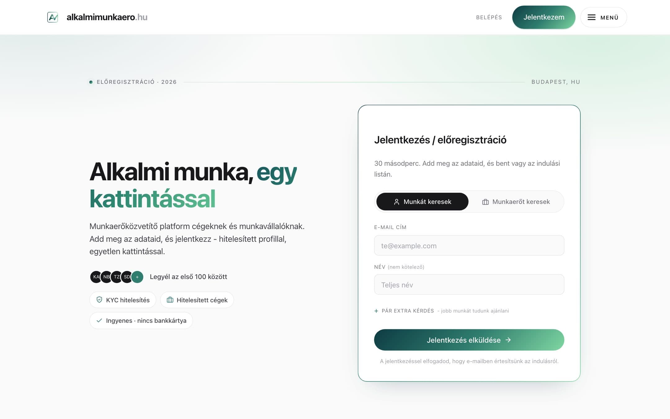 alkalmimunkaero.hu - Casual work, one click away.