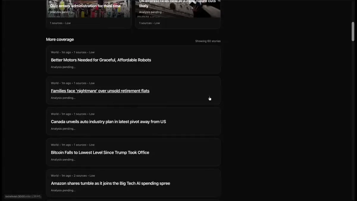 The Truth AI News — Opening state