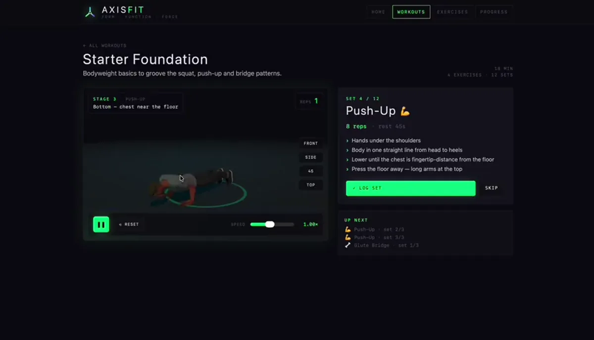 AxisFit — Opening state