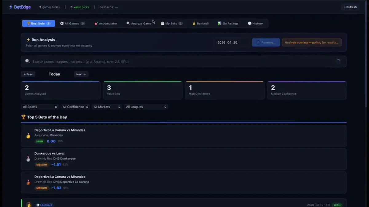 BetEdge — Result