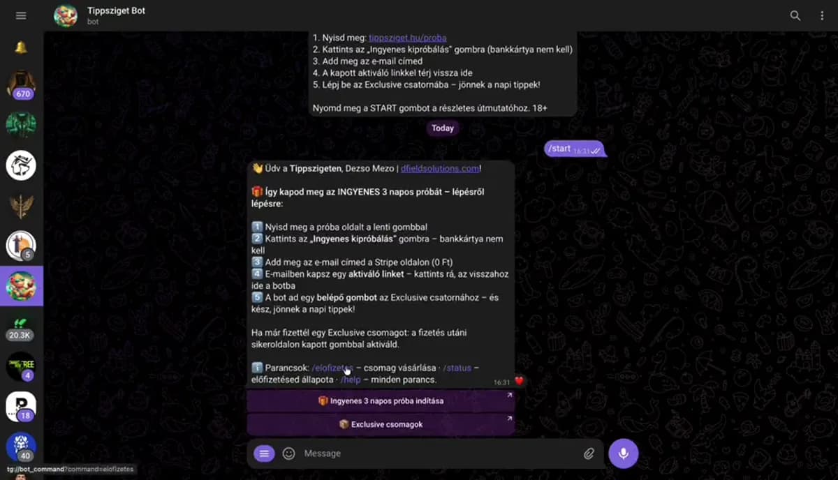 Tippsziget — In use