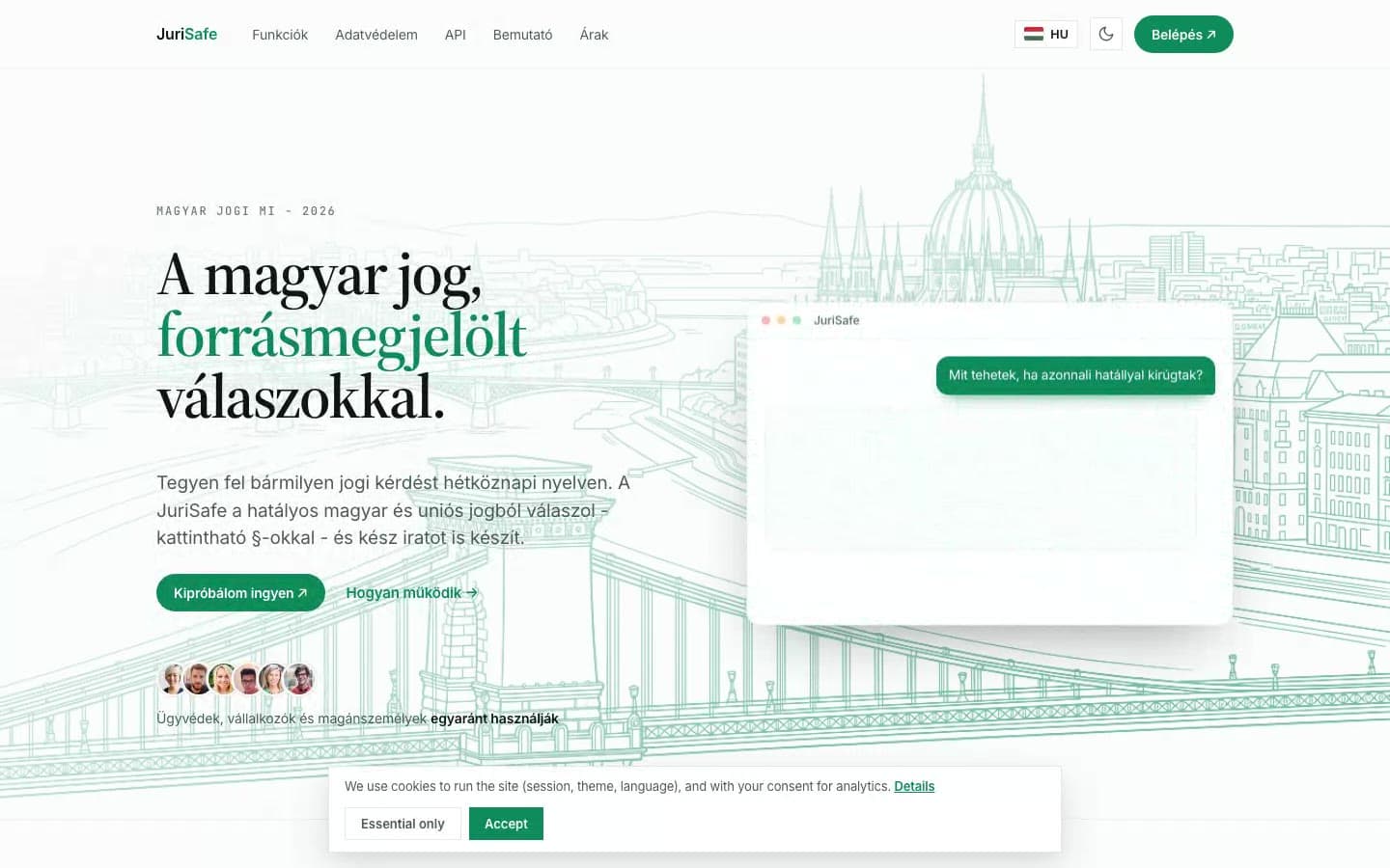 JuriSafe · Hungarian legal AI with sourced answers